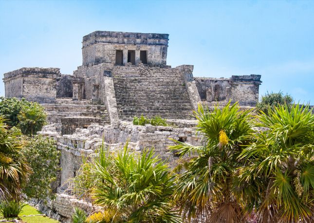 Ancient buildings in Tulum, Mexico