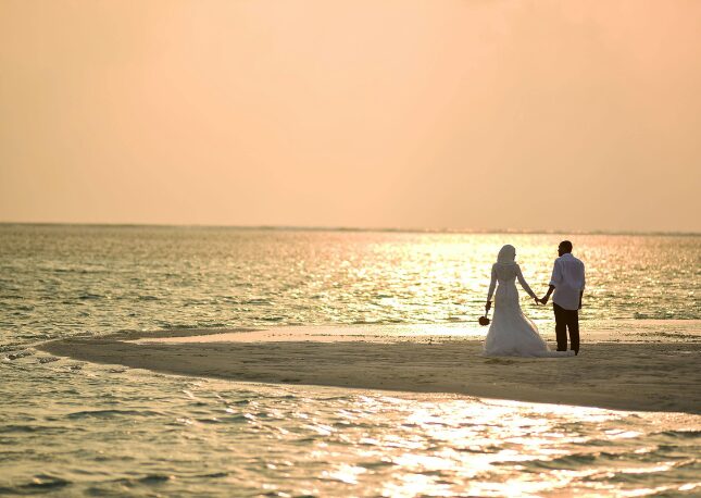 A stunning sunset to end the perfect day for two in paradise.