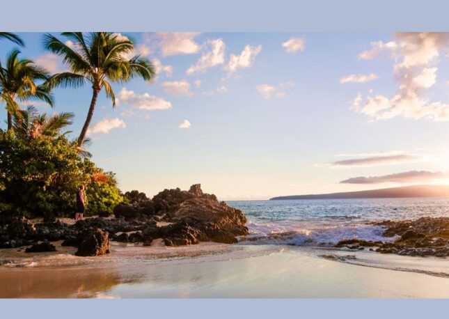 Walking the beach in Kauai