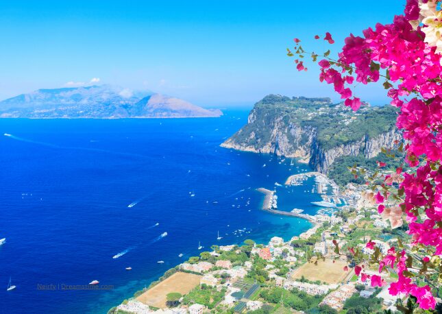 Stunning views from Marina Grande Harbour in Capri